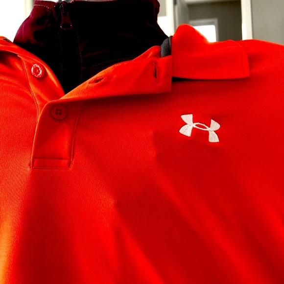 Under Armour Heatgear Orange Polo/Golf shirt size 2XL - Picture 2 of 5
